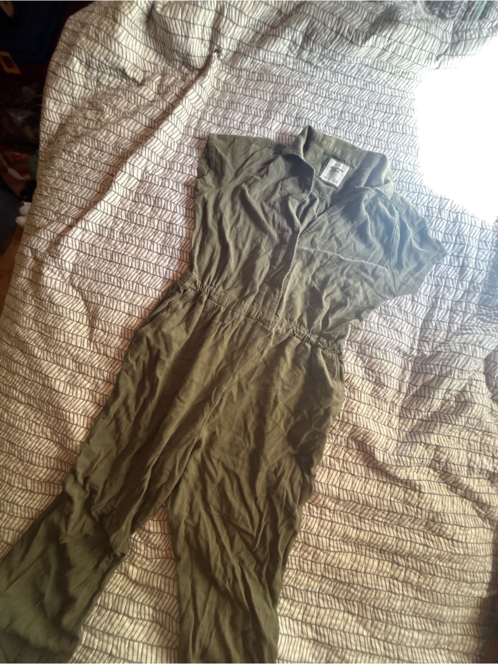 Abercrombie and fitch green Collared Jumpsuit in Olive Green